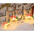 thumbnail image 4 of New LED Christmas String Lights, Solar USB Battery Box, Penguin Snowman Santa Shape Decorative Lights ([Always On Battery Model] 3 Meters 20 Lights, Santa Head), 4 of 5