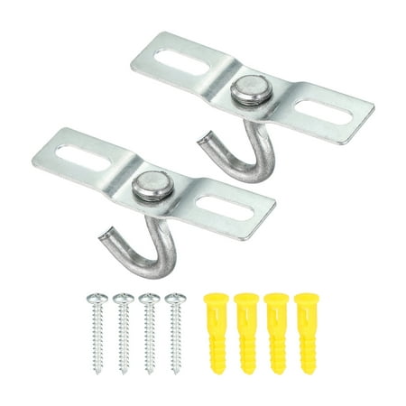

Uxcell 67mm Pad Eye Plate Ceiling Hooks 2 Pack Wall Mount Hanger Galvanized Iron