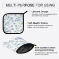 thumbnail image 3 of Yayeee Oven Mitts and Pot Holder Set of 2 Heat Resistant Kitchen Gloves Baking Hot Pad, Forget Me Not, 3 of 5