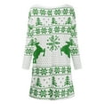 thumbnail image 2 of Diconna Robe de Noël à Manches Longues pour Femmes, Col Rond Jupe Courte Tricotée, 2 of 9