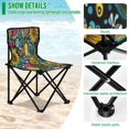 thumbnail image 4 of 600D Oxford Camping Chair Portable Foldable Chair Supports 220 lbs for Picnic, Fishing, Backpacking Vibrant and Colorful Graffiti Patterns, 4 of 8