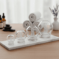 thumbnail image 6 of Royal Massage Glass Fire Cupping Jars Thick Glass Cupping Set 4 Sizes Vacuum Cupping Glass Fire Cupping Jars with Finger Grips (6 Pieces), 6 of 7