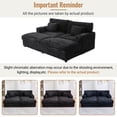 thumbnail image 5 of 83'' Oversized Double Lounge Chaise, Upholstered Cloud Plush Sofa Bed, Modern Sleeper Loveseat Chair Deep Seat,  for Living Room Bedroom Reading, Black, 5 of 9