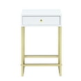 thumbnail image 2 of White and Brass Side Table / Contemporary Style / Ideal for Various Home Spaces, 2 of 2