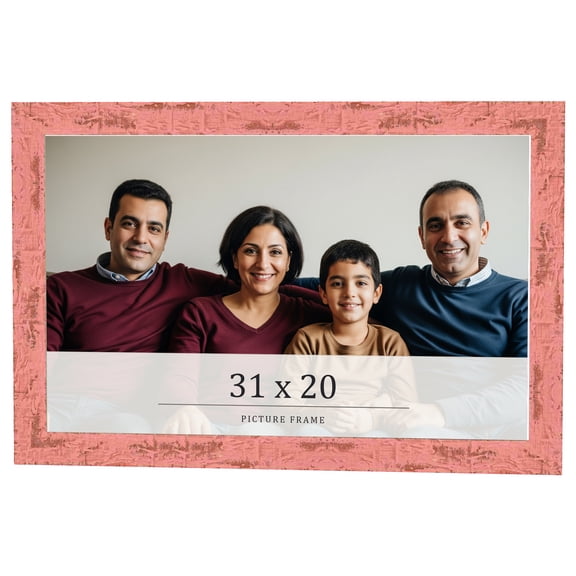 31x20 Frame Pink Solid Wood Picture Frame Width 1.125 Inches | Interior Frame Depth 0.5 Inches |