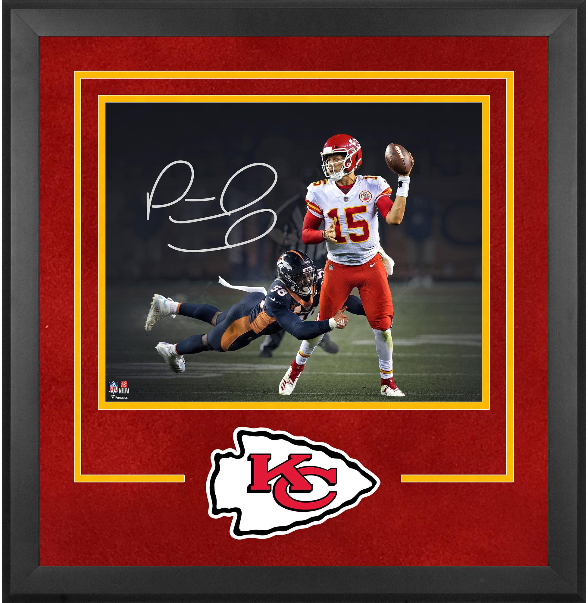 patrick mahomes autographed jersey framed