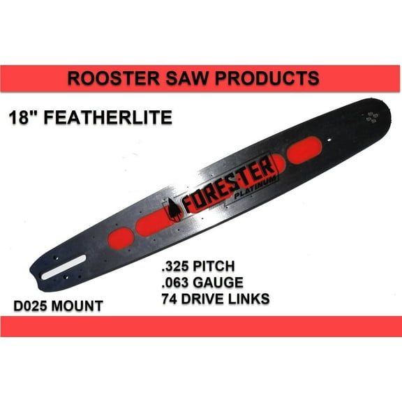 18-inch Lightweight Chainsaw Bar and Chain Combo for STIHL D025 Mount .325 Pitch .063 Gauge Featherlite