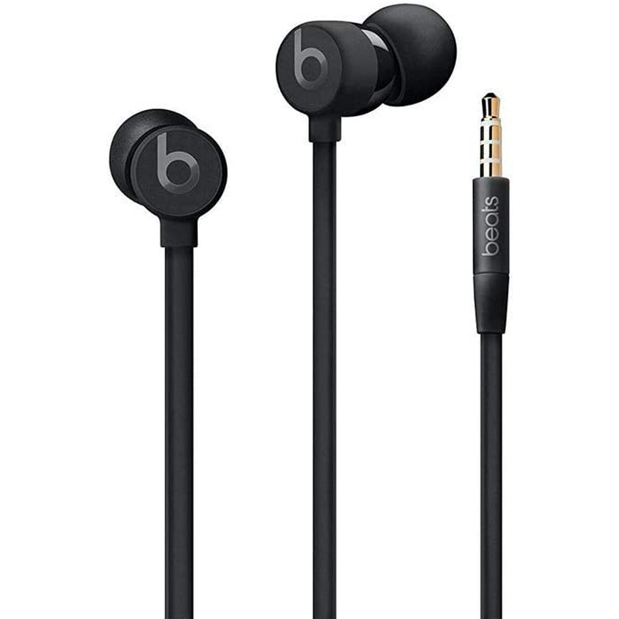 Restored Beats urBeats3 Wired Earphones with 3.5mm Plug Connector Tangle Free Cable Magnetic Earbuds Built In Microphone and Controls Black Walmart