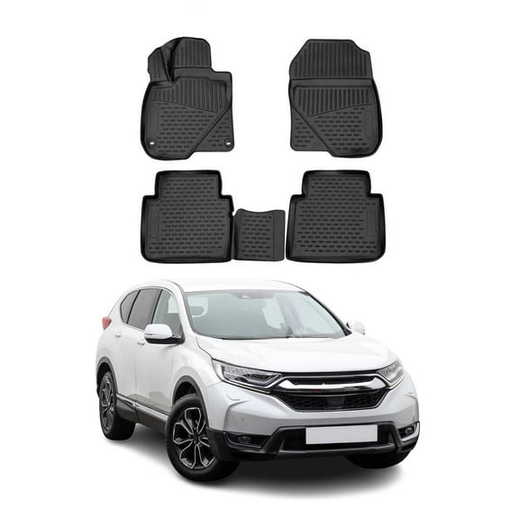 OMAC Floor Mats Liner for Honda CR-V 2017-2022 Black TPE All-Weather 4 Pcs