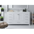 thumbnail image 4 of Caroline Avenue 60" Single Bath Vanity in White with White Quartz Top and Round Sink, 4 of 4