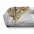 thumbnail image 3 of Industrial Soft Flannel Fleece Throw Blanket, Mechanic Heart Physical Bodies Complex Structure of Love Techno Romance, Cozy Plush for Indoor and Outdoor Use, 70" x 90", Pale Brown White, by Ambesonne, 3 of 6