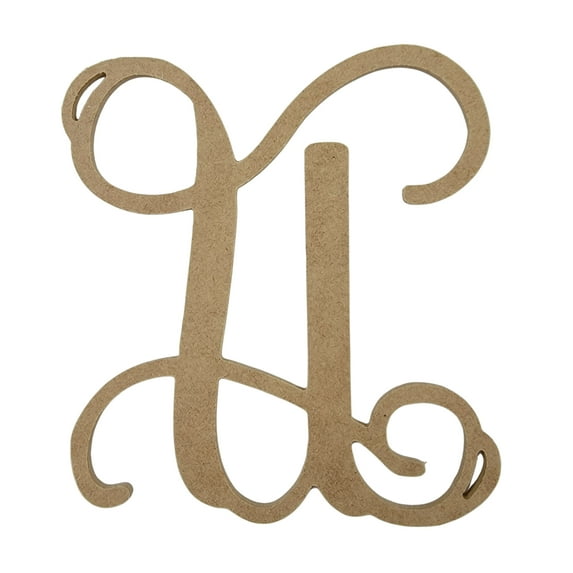 Wooden Letter Unfinished, Vine Font, Craft Cutout