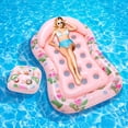 thumbnail image 1 of Flotador inflable para piscina MoKo para adultos, salón de agua, color rosa flamenco, 1 of 8
