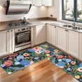 thumbnail image 3 of Kitchen Rugs Sets Of 2,Pioneer Flower Floral Print Pattern Anti Fatigue Kitchen Mat Rugs Non Slip Washable,Decorative Kitchen Floor Mats for Kitchen,Sink,Laundry,17"X47", 3 of 5