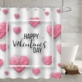 thumbnail image 6 of Shower Curtain in Pink Red Valentines Day Bathroom Curtain with Hooks Waterproof Polyester Fabric Bathroom Valentine's Day Decorations, 6 of 8