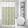 thumbnail image 2 of No Hook Shower Curtain, Sage Green Flowers Shower Curtains for Bathroom with See Through Top Window, Rustic Pastoral Botanical Floral Leaf Waterproof & Washable Bath Curtain Small Stall 36"x78", 2 of 9