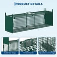 thumbnail image 4 of Large Live Animal Trap for Raccoon, Stray Dog, Fox, Groundhog, Heavy Duty Q235 Carbon Steel Humane Cage, Foldable Catch and Release Trap, 4 of 10