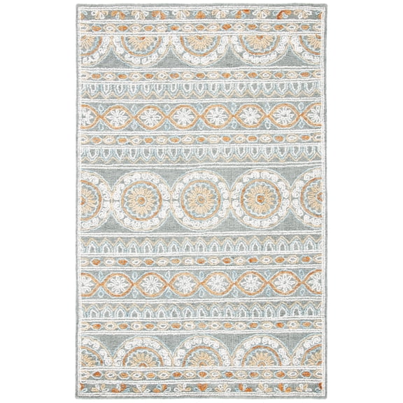 Safavieh  Handmade Blossom Hajrie Wool Rug 5'  x  8' 5' x 8' Indoor,Handmade Living Room,Bedroom,Dining Room Rectangle