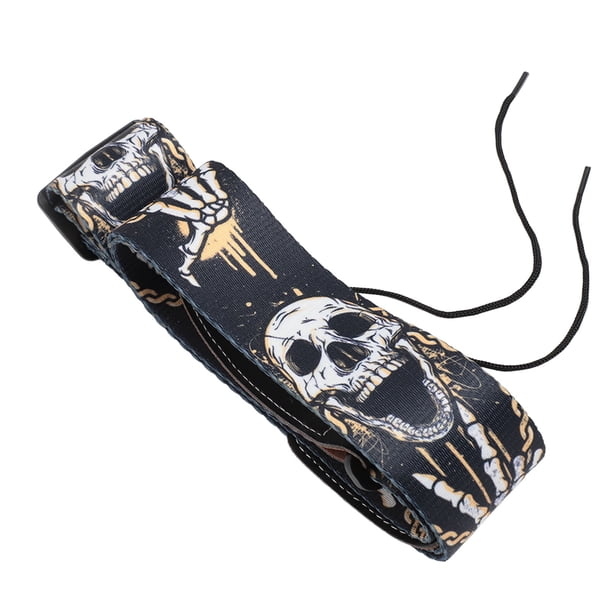 Correa De Guitarra, Correa De Guitarra Acústica De Calavera Flexible, Resistencia Al Desgaste Ajustable Universal, Fresca Para Guitarra Acústica Para Guitarra Eléctrica