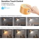 thumbnail image 5 of Vägglampa för inomhusbruk, USB-laddning, 3 färger & 3 ljusstyrkenivåer, 360° roterbar beröringskontroll trådlös vägglampa, 5 of 5