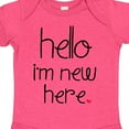 thumbnail image 4 of Inktastic Hello, I'm New Here. Boys or Girls Baby Bodysuit, 4 of 5
