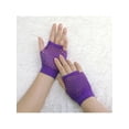 thumbnail image 5 of INSPIRAR CHIC Guantes de Malla Sin Dedos para Mujeres, Accesorios de Disfraz de Fiesta Elegante de los Años 80, Guantes de Red Cortos - 1 Par, Púrpura, 5 of 5
