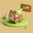 thumbnail image 3 of LNGOOR 4pcs Animal Cartoon Inertia Toy Cars with Whistle - Perfect Gift for Youngsters, 3 of 7
