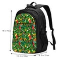 thumbnail image 5 of Cauagu Cute Christmas Stocking Bear Print Travel Laptop with USB Charging Port,Extra Large Backpack College Backpack Business Work Bag Casual Daypack Perfert for Men Women, 5 of 7