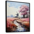 thumbnail image 2 of Designart "Majestic Retreat Mill Wind wall art II" Cityscapes Floater Framed Canvas Wall Art, 2 of 7