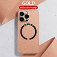 thumbnail image 1 of Dteck Case for iPhone 14 Pro Max 2022, PU Leather Surface & PC Hard Plating Shell Magnetic Case Suppout Wireless Charging Lens All-inclusive Shockproof Anti-drop Case for iPhone 14 Pro Max, Gold, 1 of 7