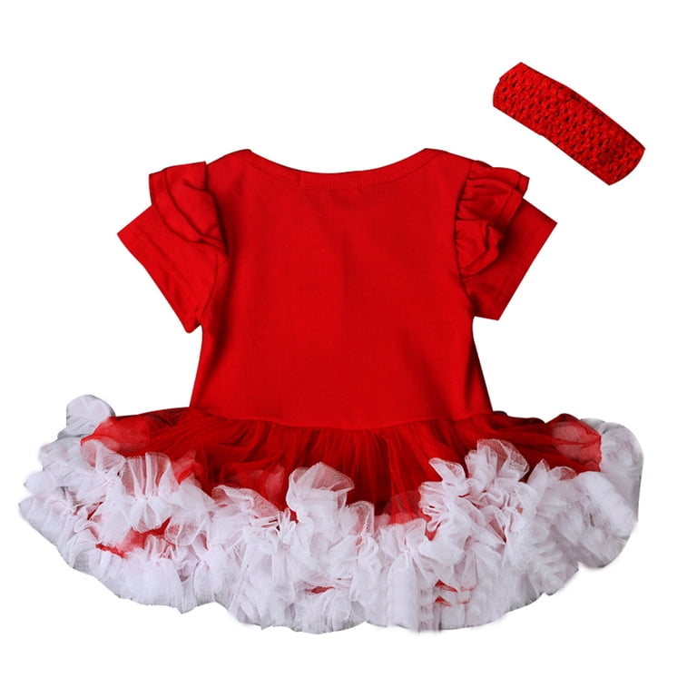 white christmas dresses Coral Printed Chiffon Fit and Flare One Piece Dress S main image 0