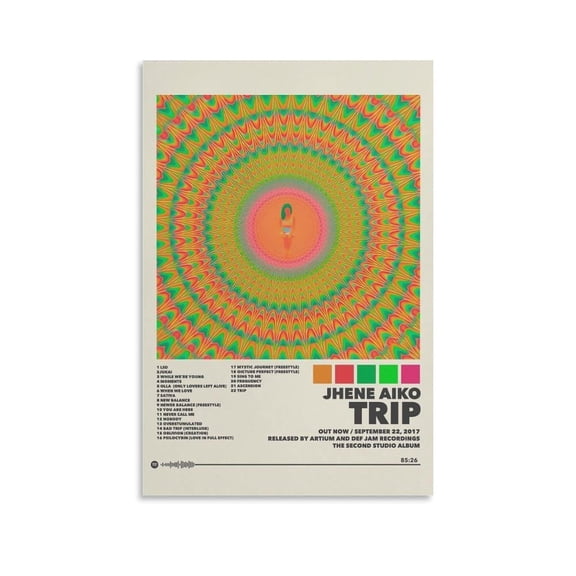 Jhene Aiko Trip 8 Canvas Poster Bedroom Decoration Landscape Office Valentine's Birthday Gift