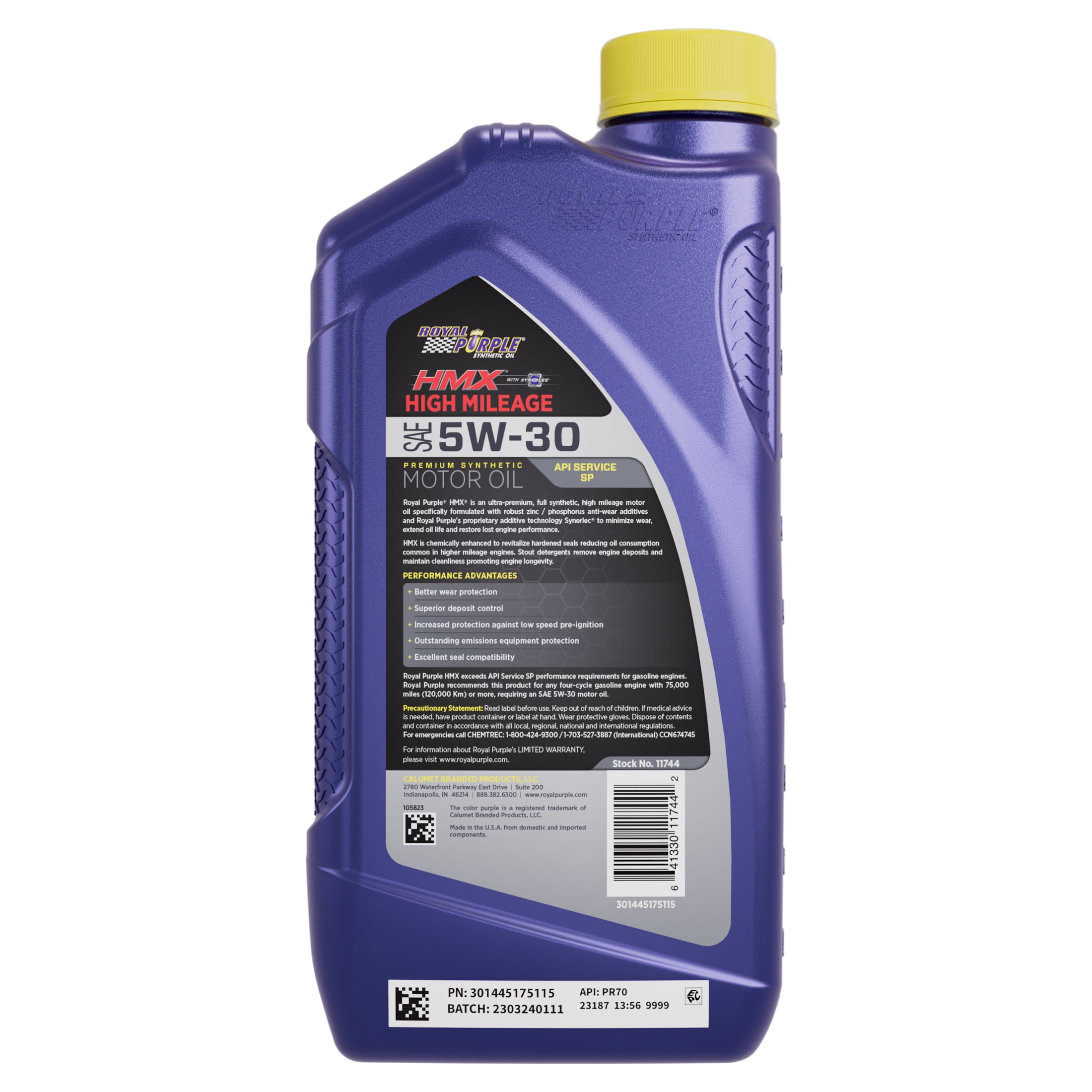 Royal Purple HMX 5W-30 High Mileage Motor Oil, 1 Quart - Walmart.com