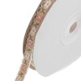 thumbnail image 3 of Decorative Embroidered Flower Ribbon for Crafting 1 Roll Coffee Color, 3 of 5