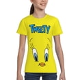 thumbnail image 4 of Looney Tunes Tweety Bird Cute Teen T-Shirt Crewneck Short Sleeve Double-Sided Print Summer Tee Shirts Top For Youth Boys Girls Children X-Large, 4 of 7