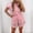 *Pink, variant on ClodeEU Women's Linen Blend Short Sleeve Top and Pants Set ,Solid Color Casual Two Piece Outfit Yellow,Womens Plus S