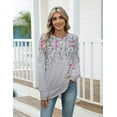 thumbnail image 2 of Zeagoo Tshirts For Women Thumb Hole Cotton Long Sleeve Shirts Tunic Blouses for Leggings, 2 of 7