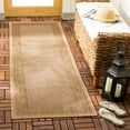 thumbnail image 2 of Safavieh Courtyard Justine Bordered Indoor/Outdoor Runner Rug, Natural/Gold, 2'3" x 14', 2 of 10