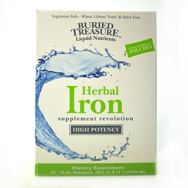 Herbal Iron Liquid Nutrients 24 Single Serve Packets (10ml)