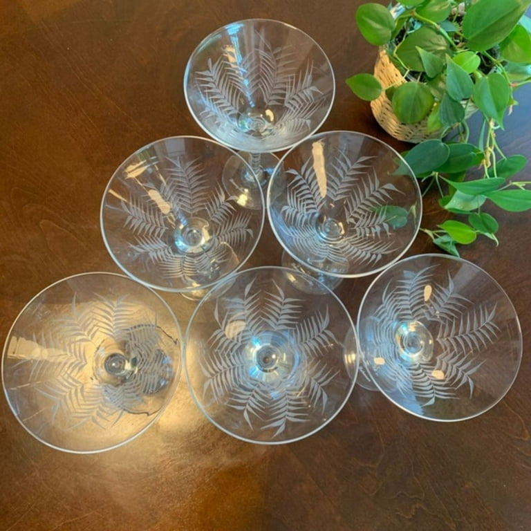 Hand-Engraved Martini Glasses - Set of 2