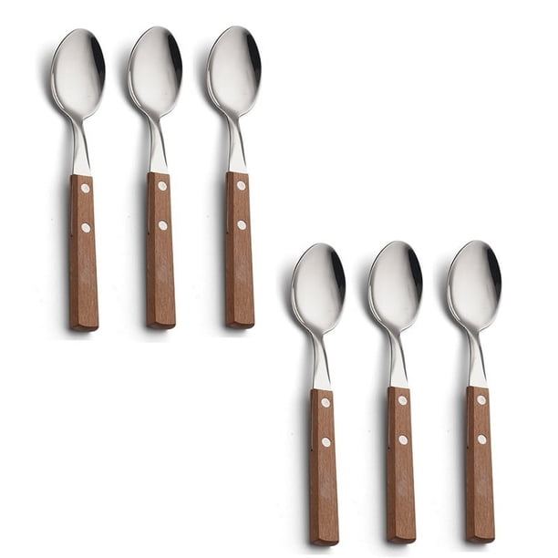 Cuchara de Comida Occidental con de Madera Cuchara de Hielo para el Hogar Cuchara de Sal para Condimentos Cuchara de Cocina