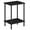 Black, variant on Sunshen End Table, Small Side Table, Nightstand with 2-Layer Storage Shelves, Sofa Table for Small Spaces, Living Room, Bedroom, Stable Frame, Easy Assembly, Rustic Brown