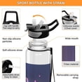 thumbnail image 4 of Butterflies Bottle Sports Water Bottle Portable Travel Mug 32oz BPA Free Leak Proof Straw Transparent Tritan for Gym Yoga Cycling Camping, 4 of 7