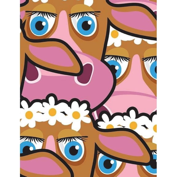 Angry Cows Notebook Large Size 8.5 x 11 Ruled 150 Pages (Paperback)