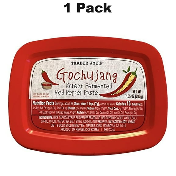 Trader Joe's Gochujang Fermented Korean Red Pepper Paste, 7.05 oz, Pack 1