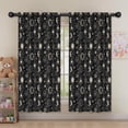 thumbnail image 5 of Blackout Kids Curtains,Black Gold Sun Moon Eye Triangle Pattern Childrens Insulated Curtains Set Of 2,Bedroom Essentials,Toddler Room Decor 52x63in(132x160cm), 5 of 5