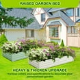 thumbnail image 4 of Raised Garden Bed, 6x3x1FT Galvanized Planter Garden Raised Box Set of 2 - Upgraded Quality and Construction, Open Base with Safety Edge and Glove, Beige, 4 of 9