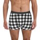 thumbnail image 1 of Balery Black White Plaid Calzoncillos bóxer para hombre, ropa interior de algodón suave y transpirable con cinturilla de nailon-Large, 1 of 5