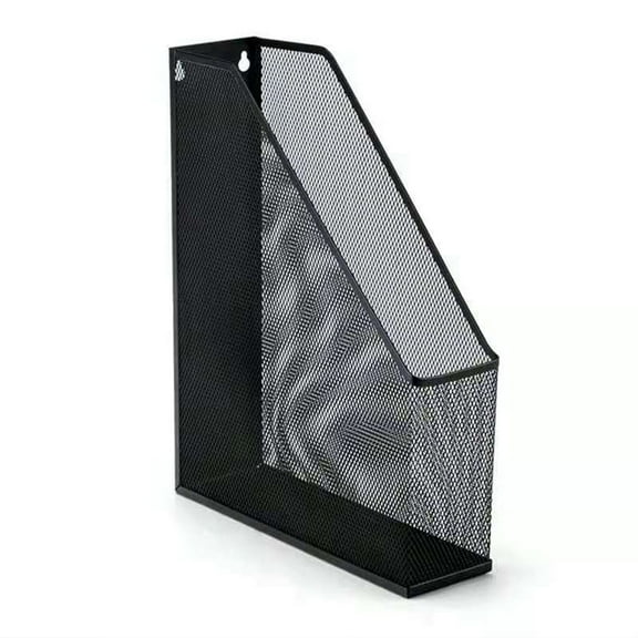 Ciwanning Metal Wire Mesh Wall Mounted Magazine File Holder Paper Book Document Storage Rack Shelf Home Office Desktop