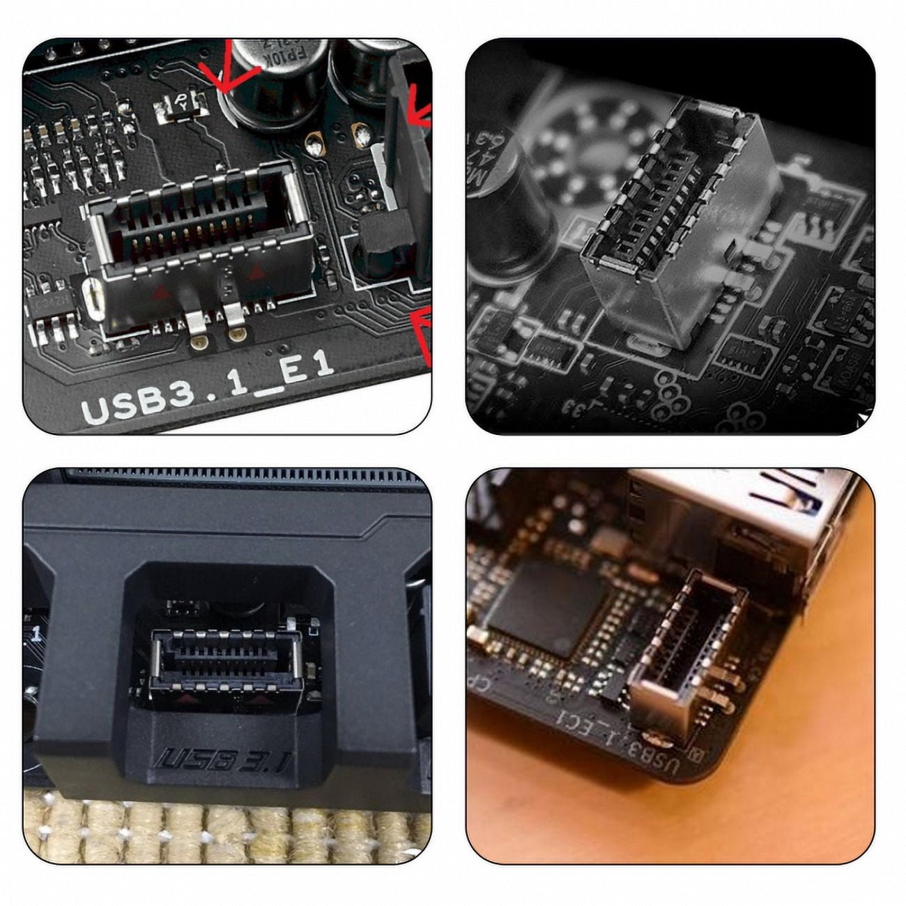 Chenyang CY Type-E USB 3.1 Front Panel Header USB3.0 to 2.5 Inch SATA 22Pin Disk Motherboard Cable Cable